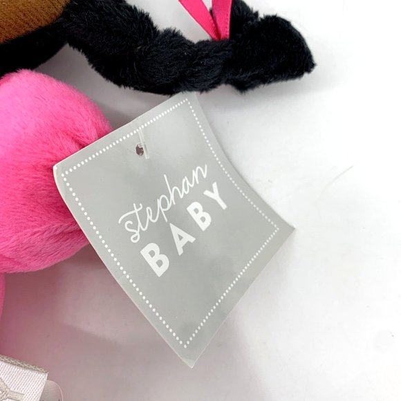 Stephan Baby My First Doll Soft Plush Rattle Black Hair African American NWT New - Picture 4 of 6